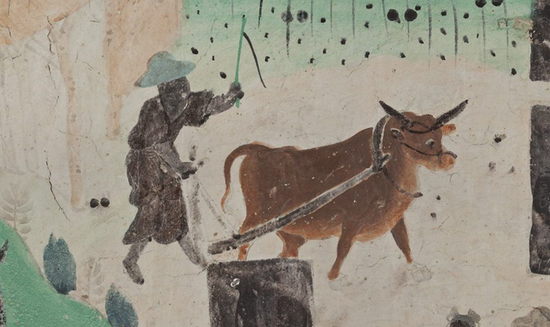 鉴赏丨敦煌壁画中的牛耕图像